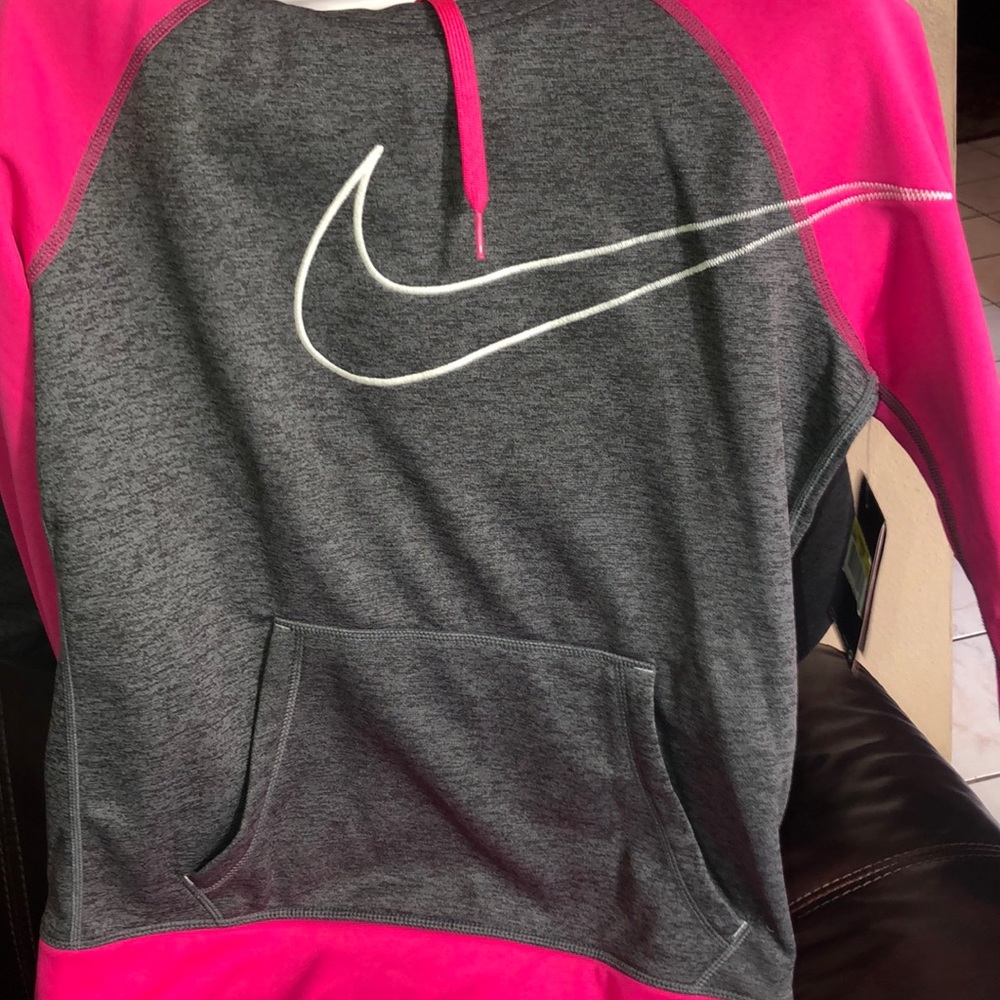 Nike pink and grey sweater